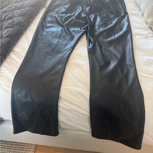 Rag & Bone Black Leather Trousers